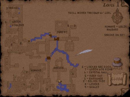 Ultima Underworld, Level 1 Map